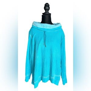 Calvin Klein Turquoise Waffle Hoodie